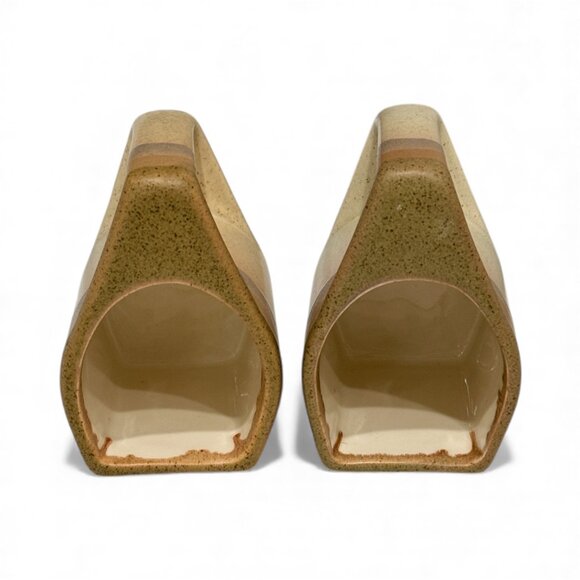 2 MCM Rodolfo Padilla Stoneware Pottery Beige Ombré Coffee Mugs Signed - Picture 6 of 12